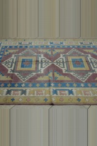 Colorful Turkish Wool Carpet Rug 5x6 155,196 - Oushak Rug  $i