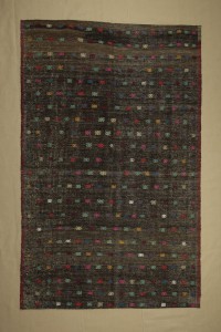 Goat Hair Rug Colourful Wool Embrodiery on Goat Hair Rug 7x10 Feet 200,292