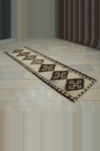 Cream Brown Rug Runner 3x10 Feet 85,307 - Turkish Rug Runner  $i