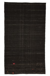 Dark Brown Turkish Kilim Rug 6x10 Feet  178,305 - Goat Hair Rug  $i