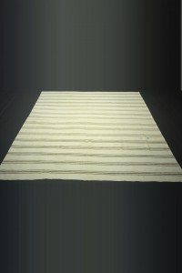 Decorative Vintage Striped Rug 7x8 Feet 220,249 - Turkish Natural Rug  $i
