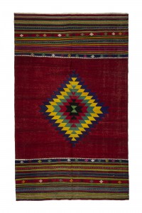 Turkish Kilim Rug Diamond Pattern Kilim Rug 5x9 Feet 165,268