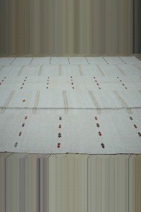 Embrodiery and Striped Hemp Rug 10x13  305,385 - Turkish Hemp Rug  $i