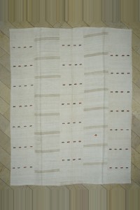 Turkish Hemp Rug Embrodiery and Striped Hemp Rug 10x13  305,385