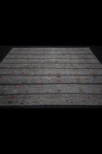 Embroidered Gray Kilim Rug 7x10 Feet 208,296 - Grey Turkish Rug  $i