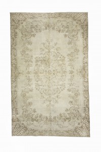 Oushak Rug Faded Vintage Oushak Rug 6x10 Feet 190,296