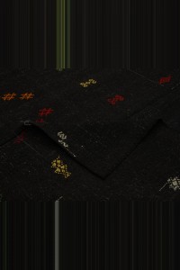 Flat weave Dark Brown Goat Hair Rug 5x10  155,293 - Goat Hair Rug  $i
