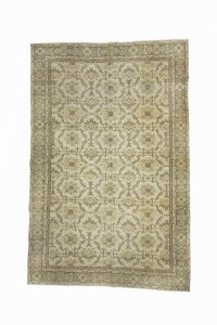 Oushak Rug Floral Turkish Area Rug 6x10 Feet 196,295