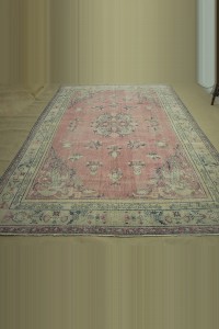 Flower Pattern Oushak Rug 8x12 Feet 240,362 - Oushak Rug  $i