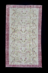 Oushak Rug Flower Pattern Turkish Rug 4x6 Feet 116,194