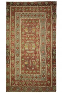 Turkish Kilim Rug Frame Pattern Kilim Rug 6x10 168,296