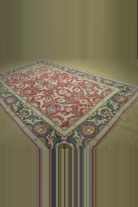 Geometric Anique Oushak Carpet Rug 8x13 250,407 - Oushak Rug  $i