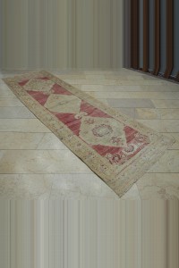 Geometric Antique Kirsehir Rug Runner 4x11  103,333 - Turkish Rug Runner  $i