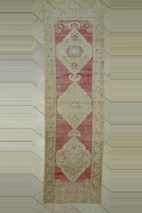 Turkish Rug Runner Geometric Antique Kirsehir Rug Runner 4x11  103,333