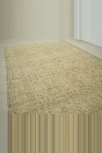 Geometric Pattern Vintage Oushak Rug 8x12 Feet 252,354 - Oushak Rug  $i