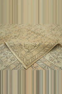 Geometric Pattern Vintage Oushak Rug 8x12 Feet 252,354 - Oushak Rug  $i