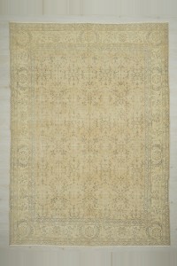 Oushak Rug Geometric Pattern Vintage Oushak Rug 8x12 Feet 252,354