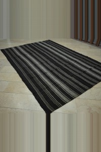 Goat Hair Striped Turkish Kilim rug 7x10 Feet  212,305 - Goat Hair Rug  $i