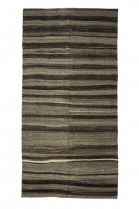 Goat Hair Rug Gray And Brown Turkish Kilim Rug 5x10 Feet  157,307