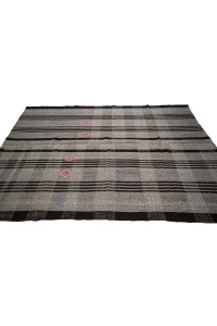 Gray Brown Flat Weave Kilim Rug 6x8 Feet  171,244 - Grey Turkish Rug  $i