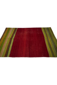 Green Red Turkish Kilim Rug 5x7 Feet 139,215 - Turkish Kilim Rug  $i