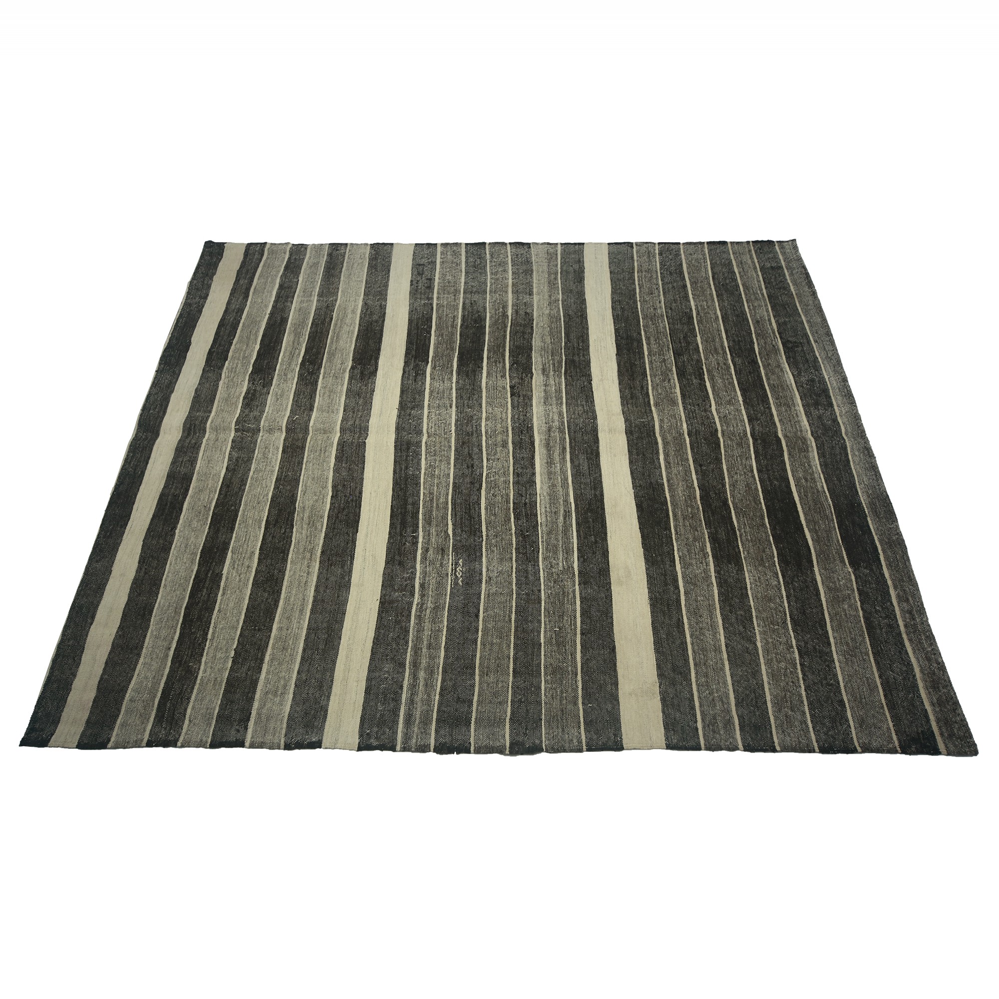 Grey Striped on Goat Hair Rug 7x8 Feet Goat Hair Rug