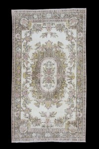 Oushak Rug Handwowen Turkish Area Rug 4x7 Feet 120,207