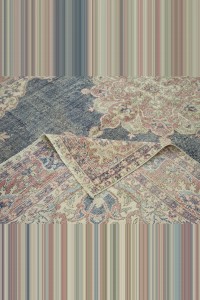 Heriz Pattern Navy Blue Oushak Rug 7x10 196,300 - Oushak Rug  $i