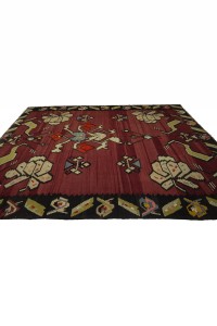 Large Red Turkish Kilim Rug 7x11 Feet 222,333 - Turkish Kilim Rug  $i