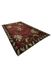 Large Red Turkish Kilim Rug 7x11 Feet 222,333 - Turkish Kilim Rug  $i