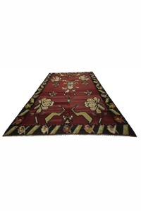 Large Red Turkish Kilim Rug 7x11 Feet 222,333 - Turkish Kilim Rug  $i