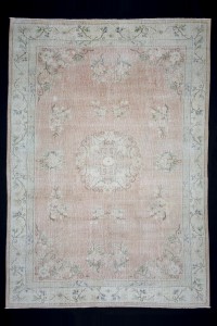 Oushak Rug Large Salmon Pink Oushak Rug 7x10 Feet 204,300