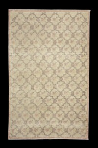 Oushak Rug Light Color Turkish Area Rug 5x7 Feet 137,222