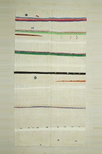 Turkish Hemp Rug Mid Century Modern Hemp Kilim Rug 6x11 170,325