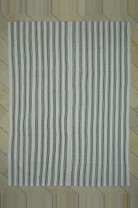 Turkish Natural Rug Midcentury Modern Turkish Kilim Rug 7x10 Feet 220,305
