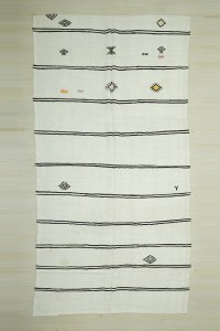 Turkish Hemp Rug Minimalist Decor Hemp Kilim Rug 6x12 Feet 188,374