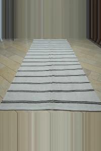 Minimalist Decor Stripe Hemp Kilim Rug 170,380 - Turkish Hemp Rug  $i