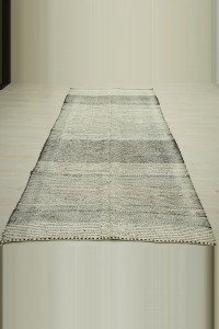 Minimalist Decor Turkish Kilim Rug 4x9 137,284 - Grey Turkish Rug  $i
