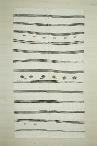 Turkish Hemp Rug Minimalist Decor Vintage Hemp Rug 6x11 Feet 185,342