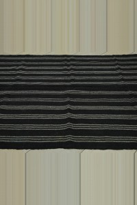 Modern Black And Gray Turkish Kilim Rug 6x8   184,253 - Goat Hair Rug  $i