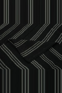 Modern Black And Gray Turkish Kilim Rug 6x8   184,253 - Goat Hair Rug  $i