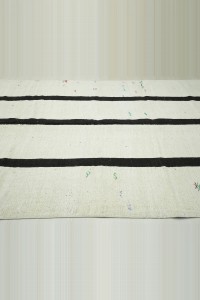 Modern Vintage Hemp Kilim Rug 7x11 Feet 206,348 - Turkish Hemp Rug  $i