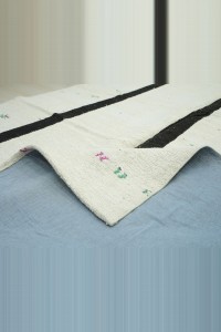 Modern Vintage Hemp Kilim Rug 7x11 Feet 206,348 - Turkish Hemp Rug  $i