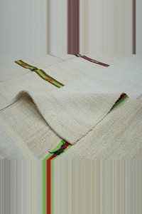Multi Color Stripe Hemp Kilim Rug 9x12 275,367 - Turkish Hemp Rug  $i