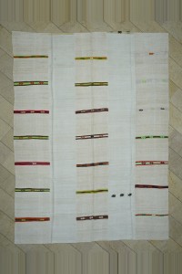 Turkish Hemp Rug Multi Color Stripe Hemp Kilim Rug 9x12 275,367