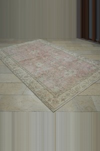 Muted Red Oushak Rug 6x9 Feet 182,273 - Oushak Rug  $i