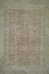 Oushak Rug Muted Red Oushak Rug 6x9 Feet 182,273