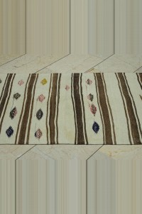 Natural Wool Small Rug Runner 3x8 Feet 83,240 - Turkish Rug Runner  $i