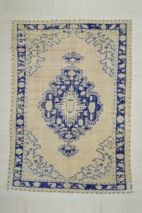 Oushak Rug Navy Blue Old Oushak Rug,6x9 188,270