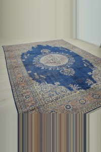 Navy Blue Vintage Oushak Rug 8x11 Feet 248,340 - Oushak Rug  $i